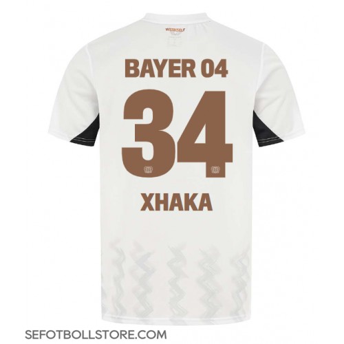 Bayer Leverkusen Granit Xhaka #34 Replika Bortatröja 2024-25 Kortärmad